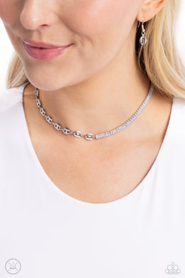Dream Duo - White Choker - Paparazzi