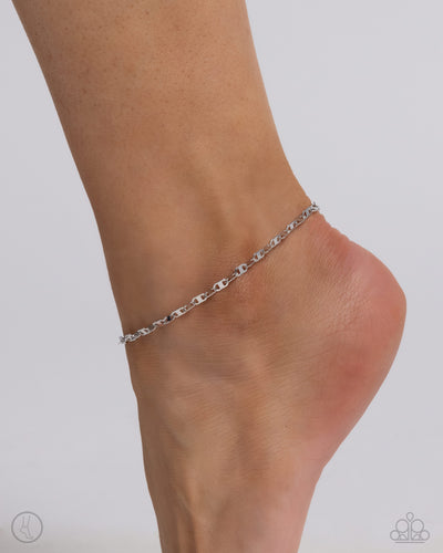 Linked Legacy - Silver Anklet - Paparazzi