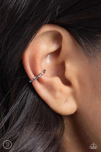 Hey, Hot CUFF! - Silver - Paparazzi - Ear Cuff