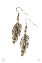 Load image into Gallery viewer, Gleaming Glider - Brass Feather - Paparazzi Accessories
