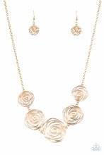 Load image into Gallery viewer, Rosy Rosette - Gold - Paparazzi