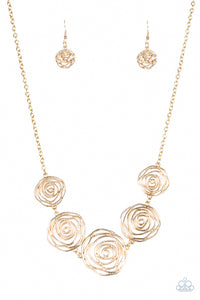 Rosy Rosette - Gold - Paparazzi