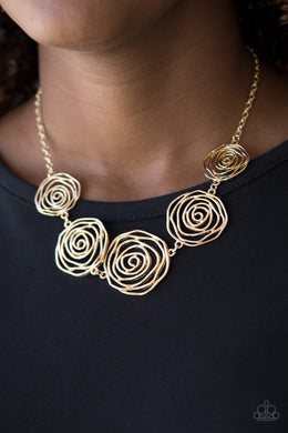 Rosy Rosette - Gold - Paparazzi