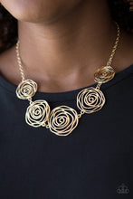 Load image into Gallery viewer, Rosy Rosette - Gold - Paparazzi