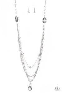 Dare To Dazzle - Silver - Lanyard - Paparazzi