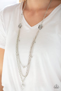 Dare To Dazzle - Silver - Lanyard - Paparazzi