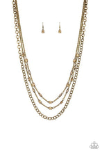 Load image into Gallery viewer, Metro Mixer - Brass Necklace - Paparazzi