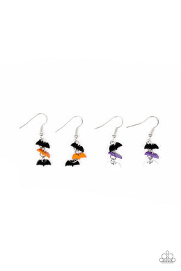 Starlet Shimmer - Halloween Bat Earrings - Paparazzi