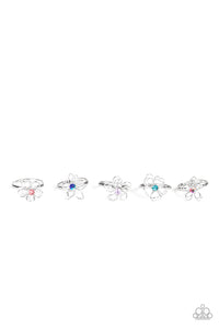 Starlet Shimmer Iridescent Flower Rings