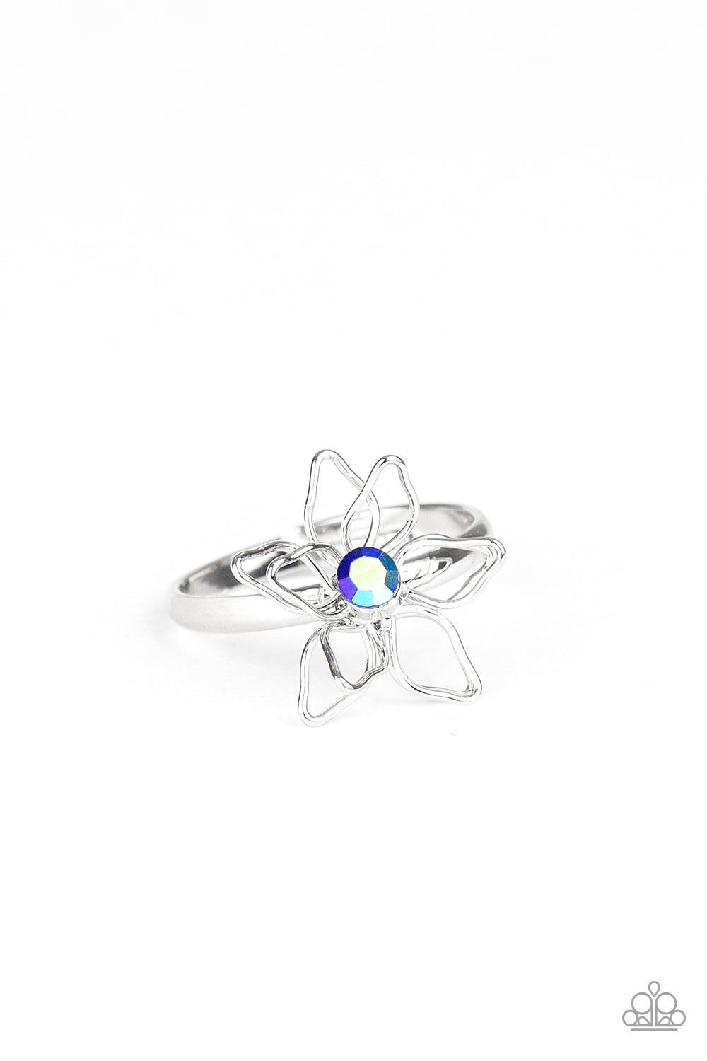 Starlet Shimmer Iridescent Flower Rings