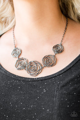 Rosy Rosette - Black - Paparazzi