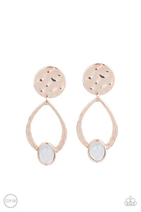 Opal Obsession - Rose Gold - Clip-On - Paparazzi