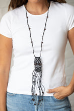 Load image into Gallery viewer, Macrame Majesty - Black - Paparazzi