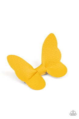 Butterfly Oasis - Yellow - Hair Clip - Paparazzi
