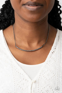 Collar Poppin' Sparkle - Black - Paparazzi