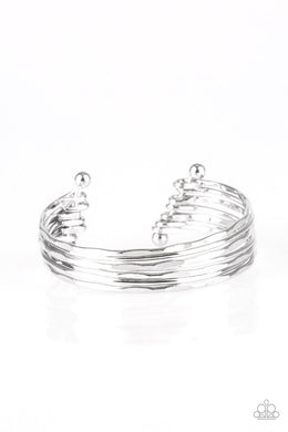 Timelessly Textured - Silver - Paparazzi