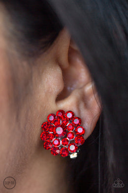 Glammed Out - Red - Paparazzi - Clip-On