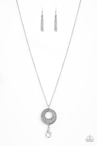 Glitzy Glow - Silver - Paparazzi Lanyard