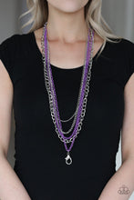 Load image into Gallery viewer, Industrial Vibrance - Purple - Lanyard - Paparazzi
