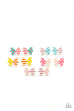 Load image into Gallery viewer, Starlet Shimmer - Butterfly Polka Dot/Striped Earrings - Paparazzi