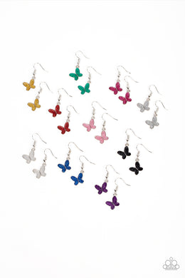 Starlet Shimmer - Butterfly Earrings - Paparazzi