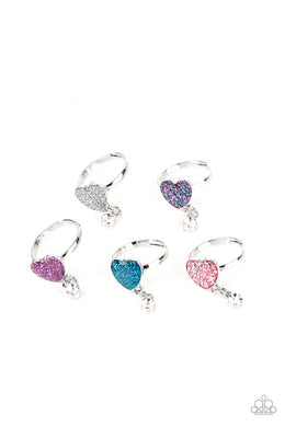 Starlet Shimmer - Glitter Heart Ring - Paparazzi
